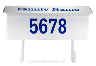 Fulton Large Horizontal White Wall Mount Mailbox