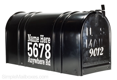 Rural Mailbox - Large Black